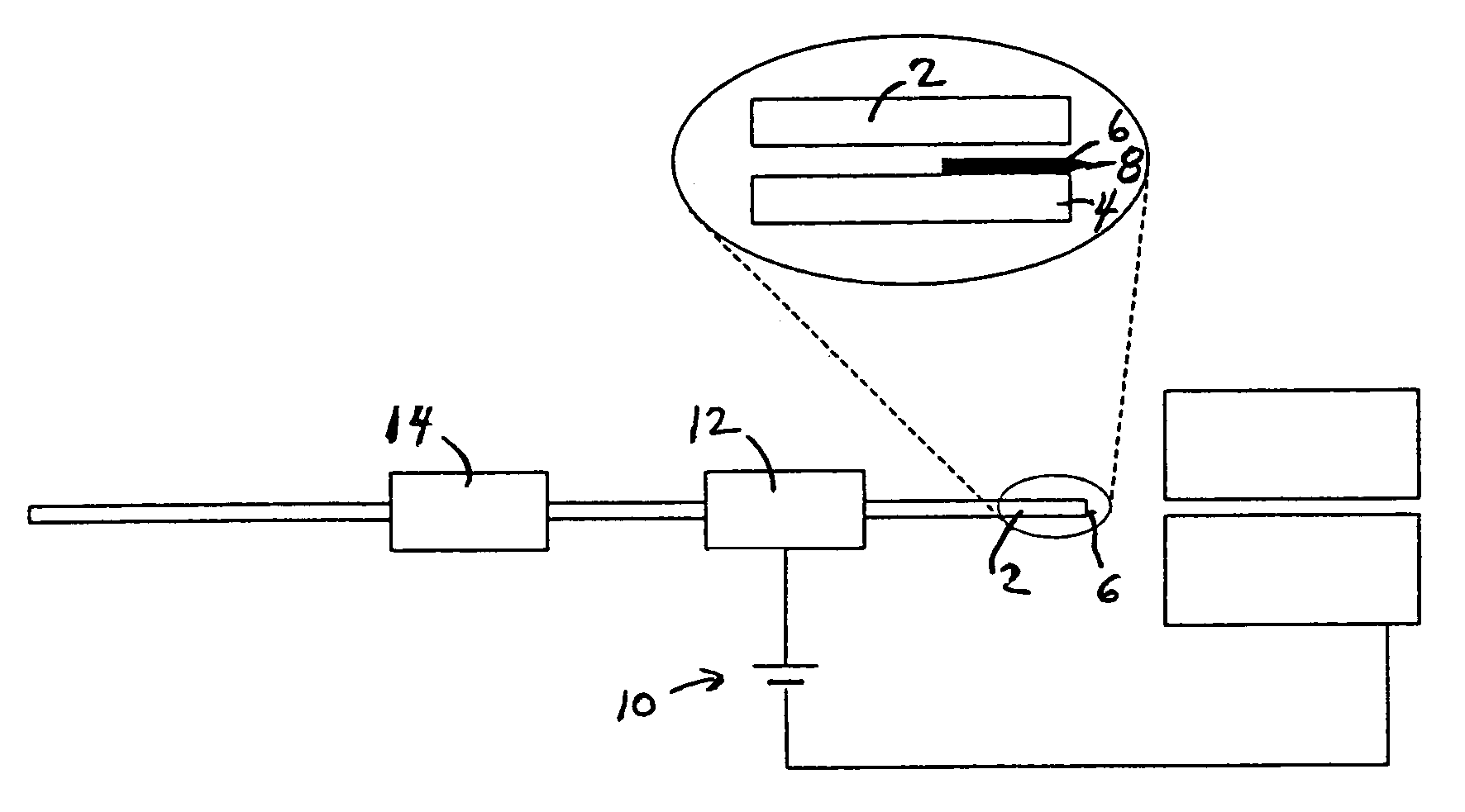 Electrospray ionization using pointed fibers