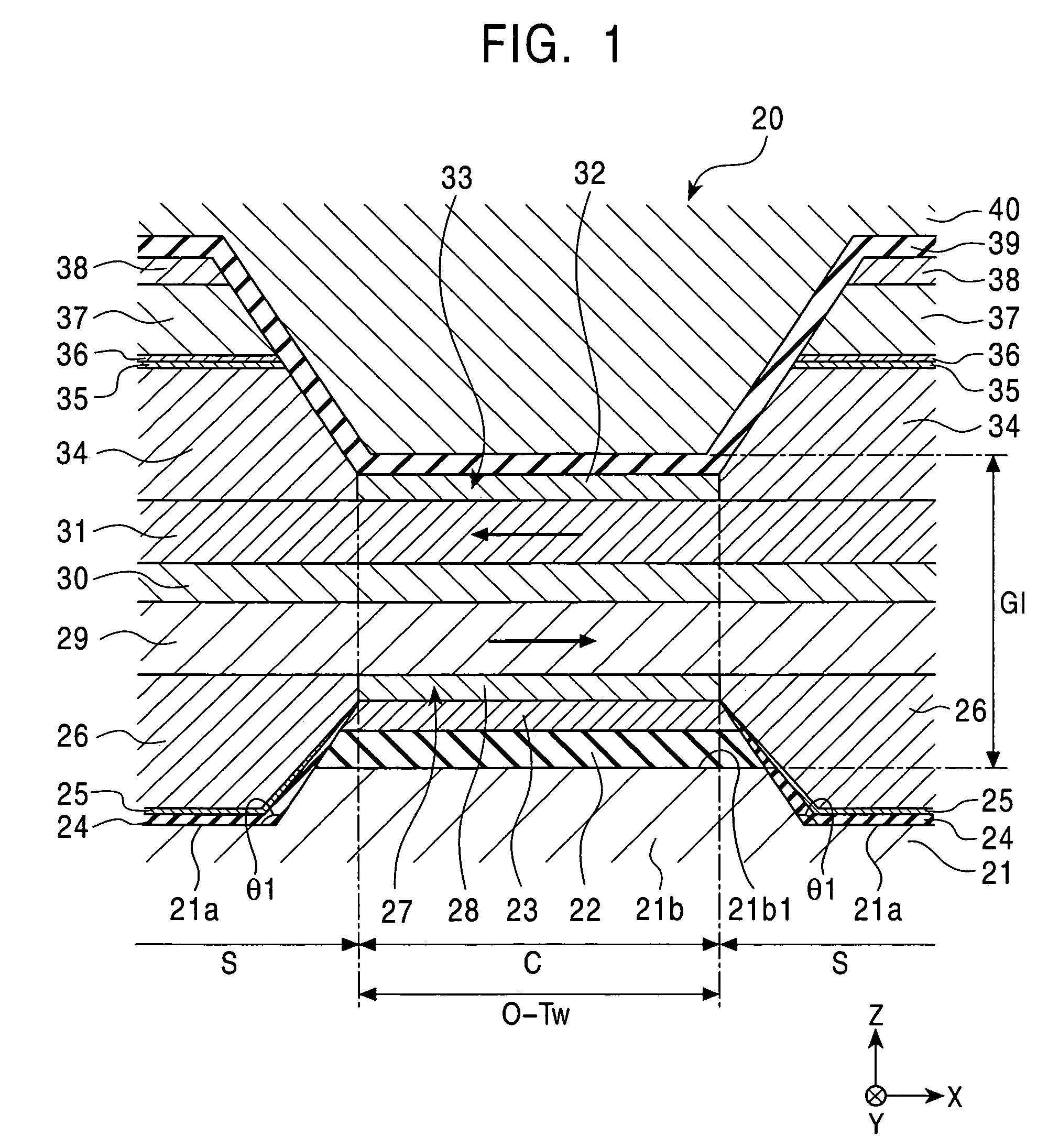 Magnetic sensing element including a pair of antiferromagnetic layers separated by spacer section in track width direction and method for fabricating same