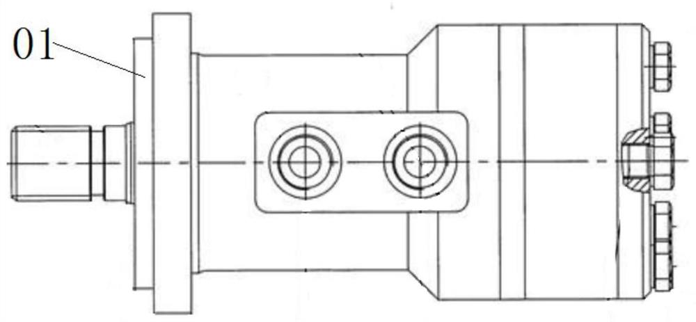 Integral backpressure-resistant cycloid hydraulic motor structure