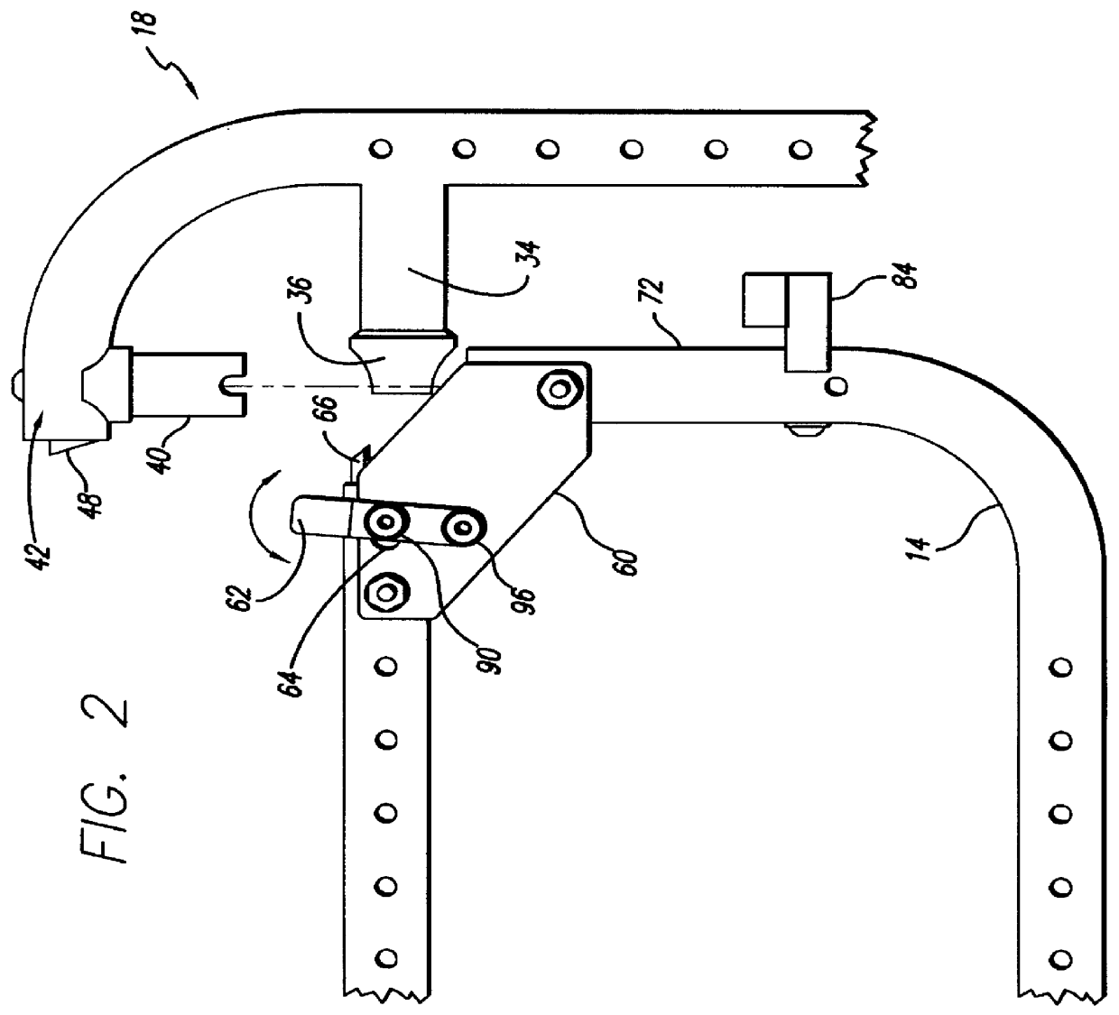 Locking system for a footrest hanger