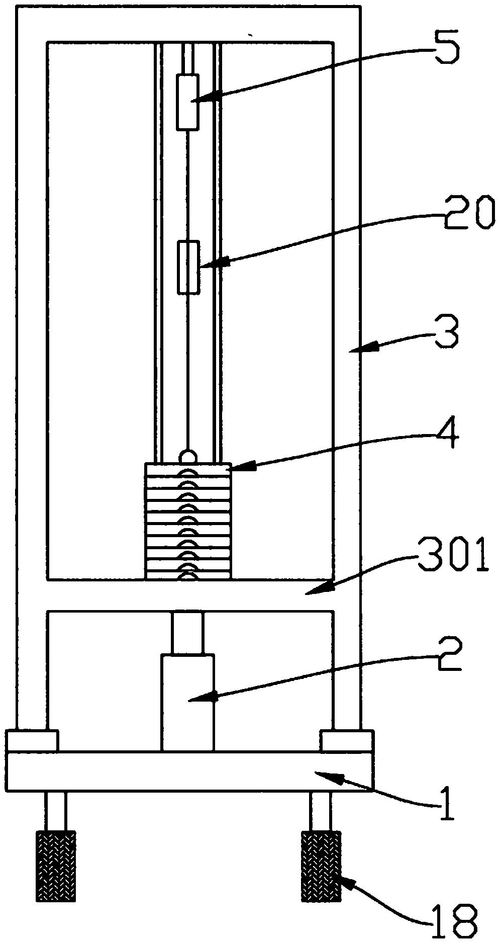 A multi-part muscle strength training device for lower limbs