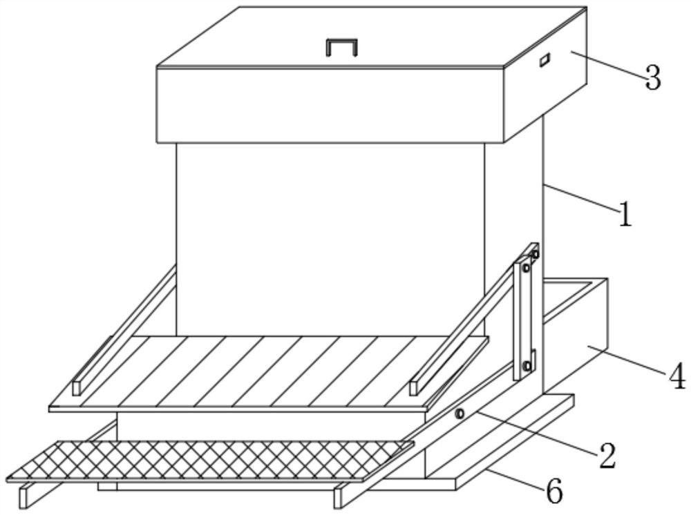 Rainproof feeding device for outdoor poultry farming