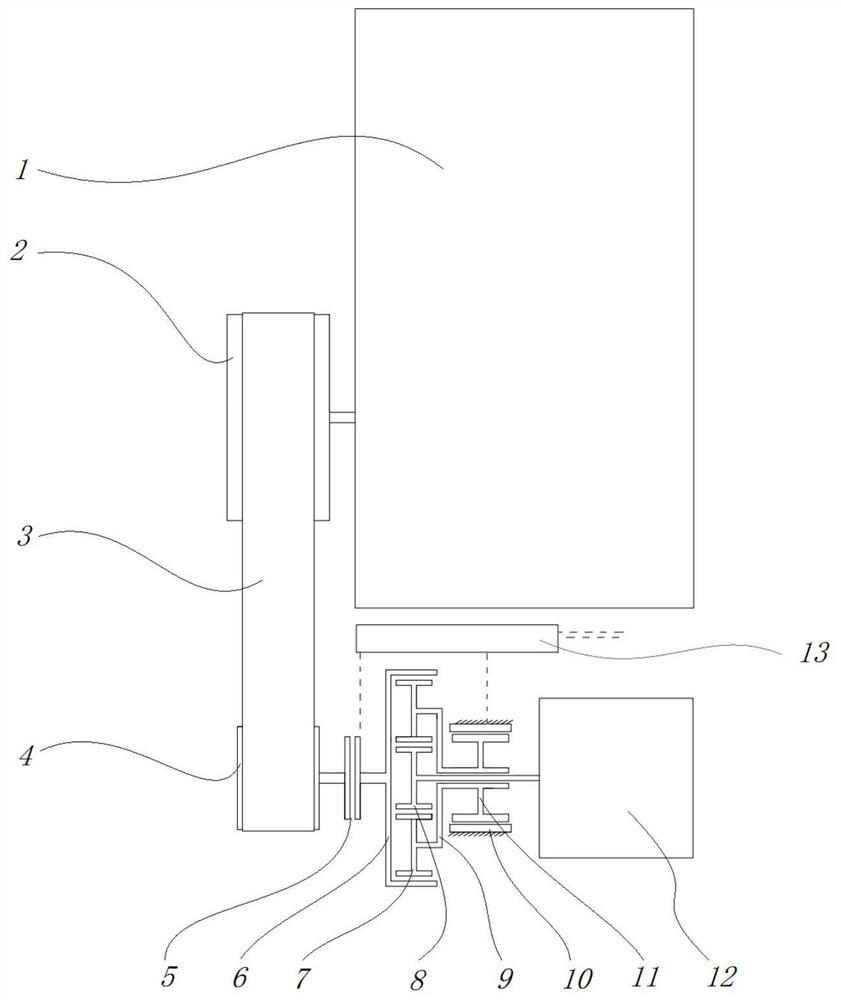 Dual power source active speed regulation vehicle air-conditioning compressor based on planetary gear row