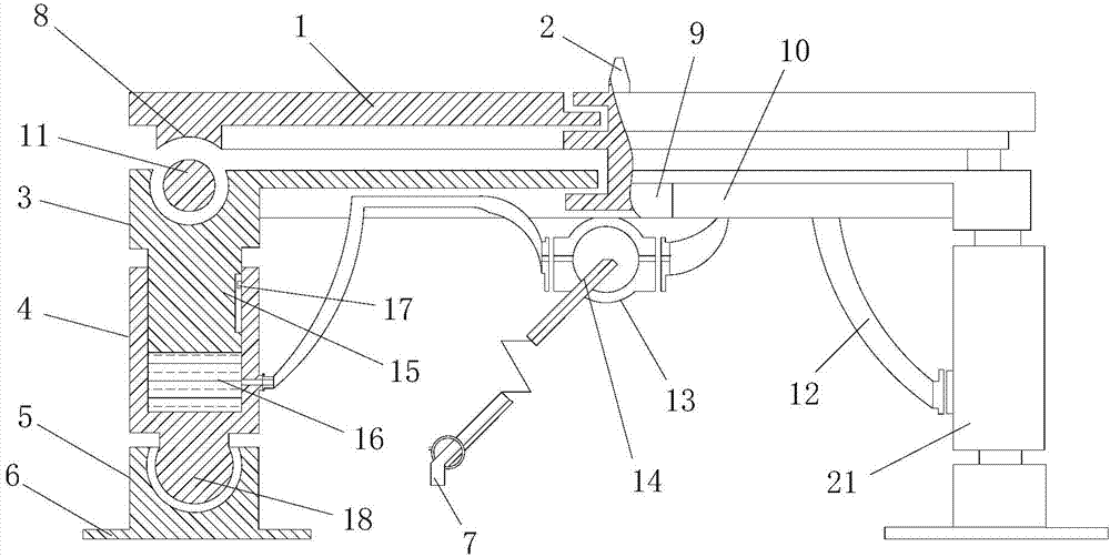 Hydraulic placing bracket for horizontal cable