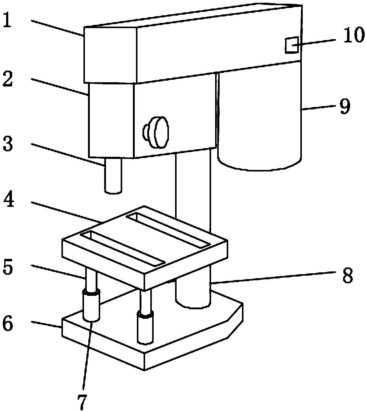 Vertical bench drill for bearing machining