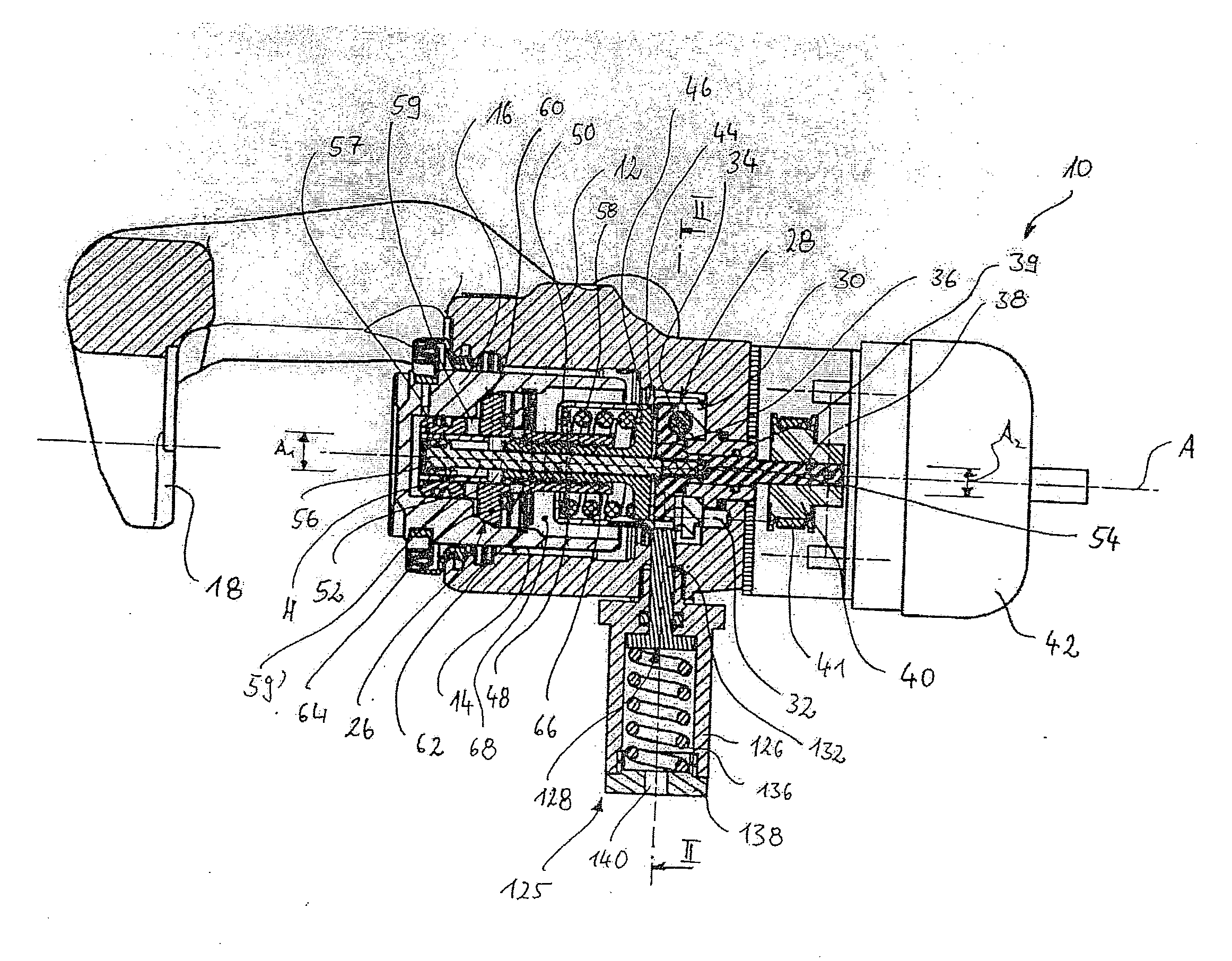 Hydraulically actuable vehicle brake having a locking means