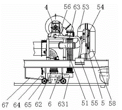 Suction sewage truck for railway ballast bed