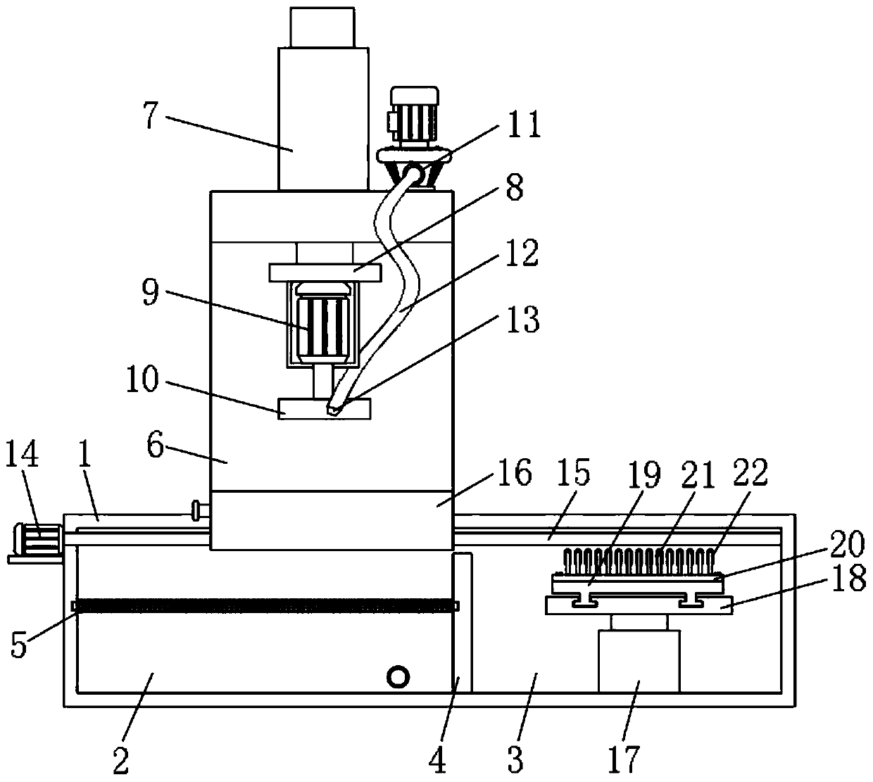 Grinding device for radiator manufacturing