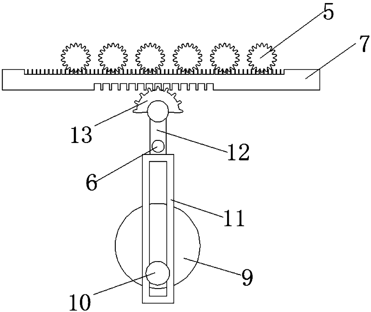 Glue spraying device for wood chip tray processing