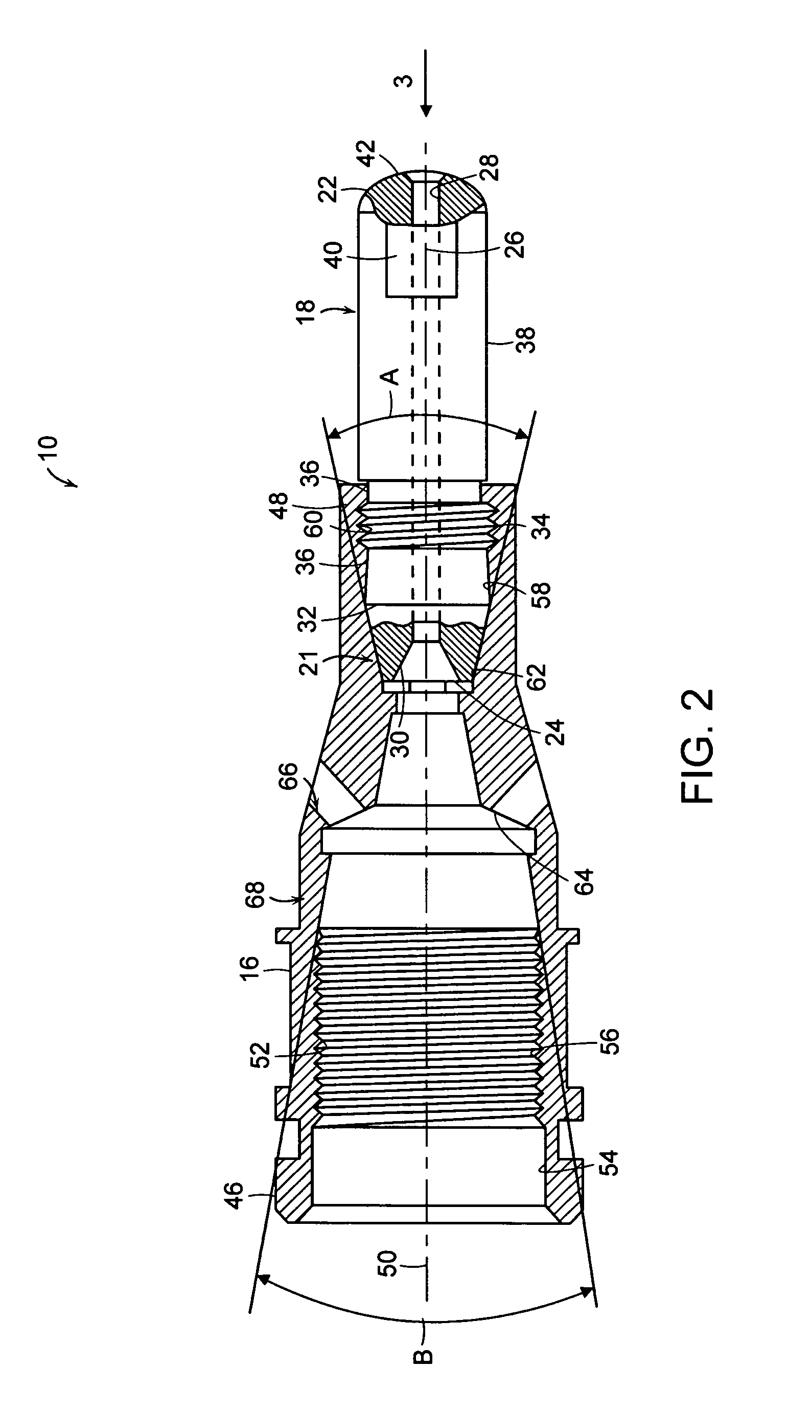 Taper locking features between components of a welding device