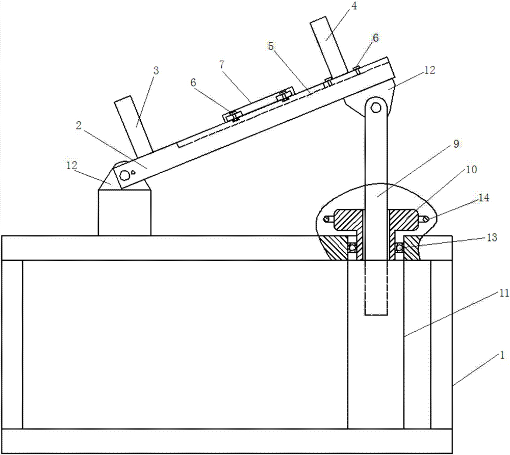 Angle-adjustable tool for inclined hole machining of parts
