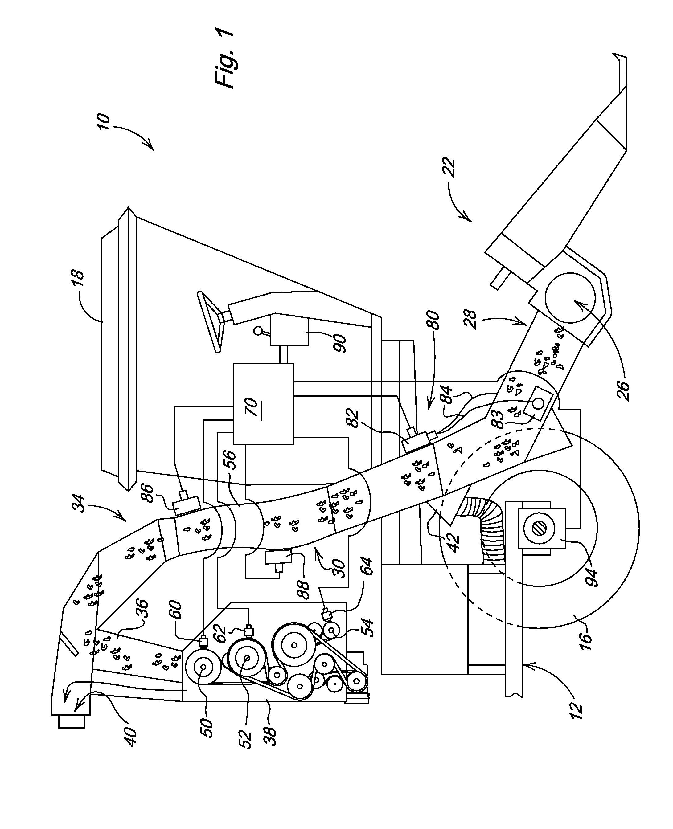 Conveying Duct Monitor System for Controlling Harvester Speed