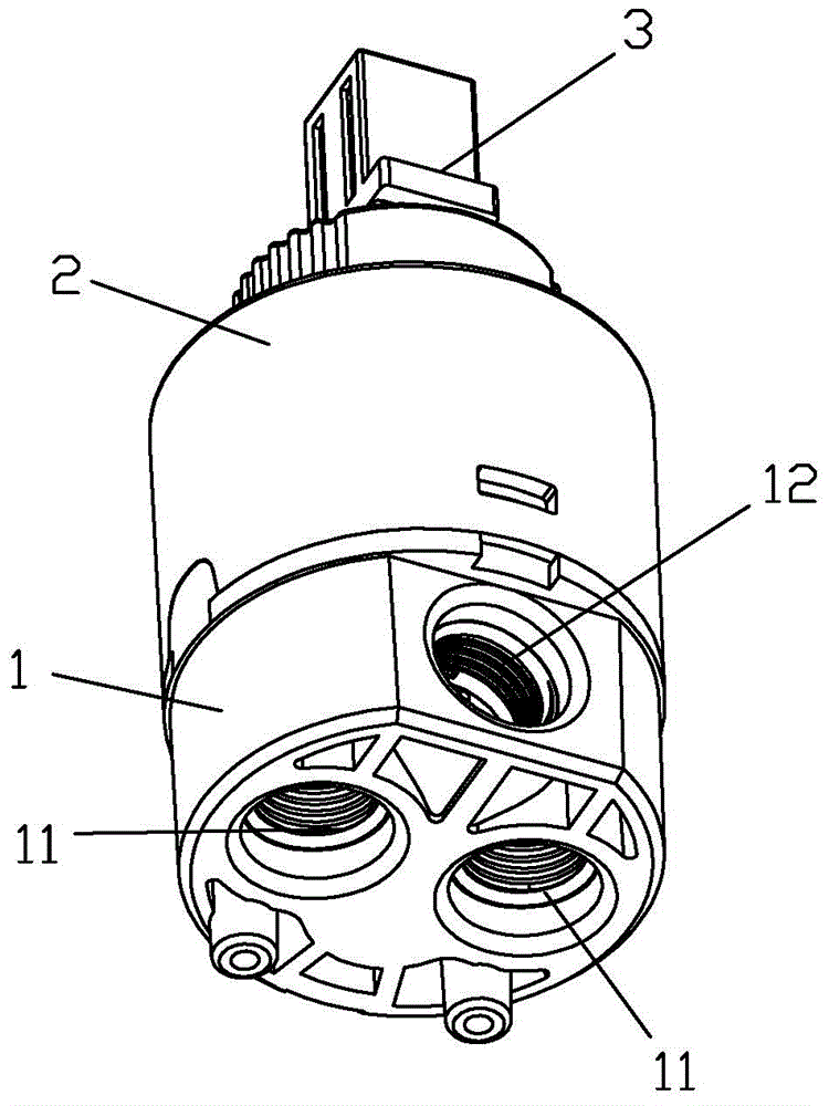 Poking rod control type valve core