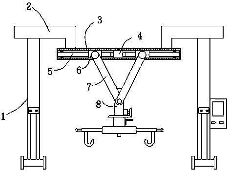 Lifting device for installing large-sized stamping die