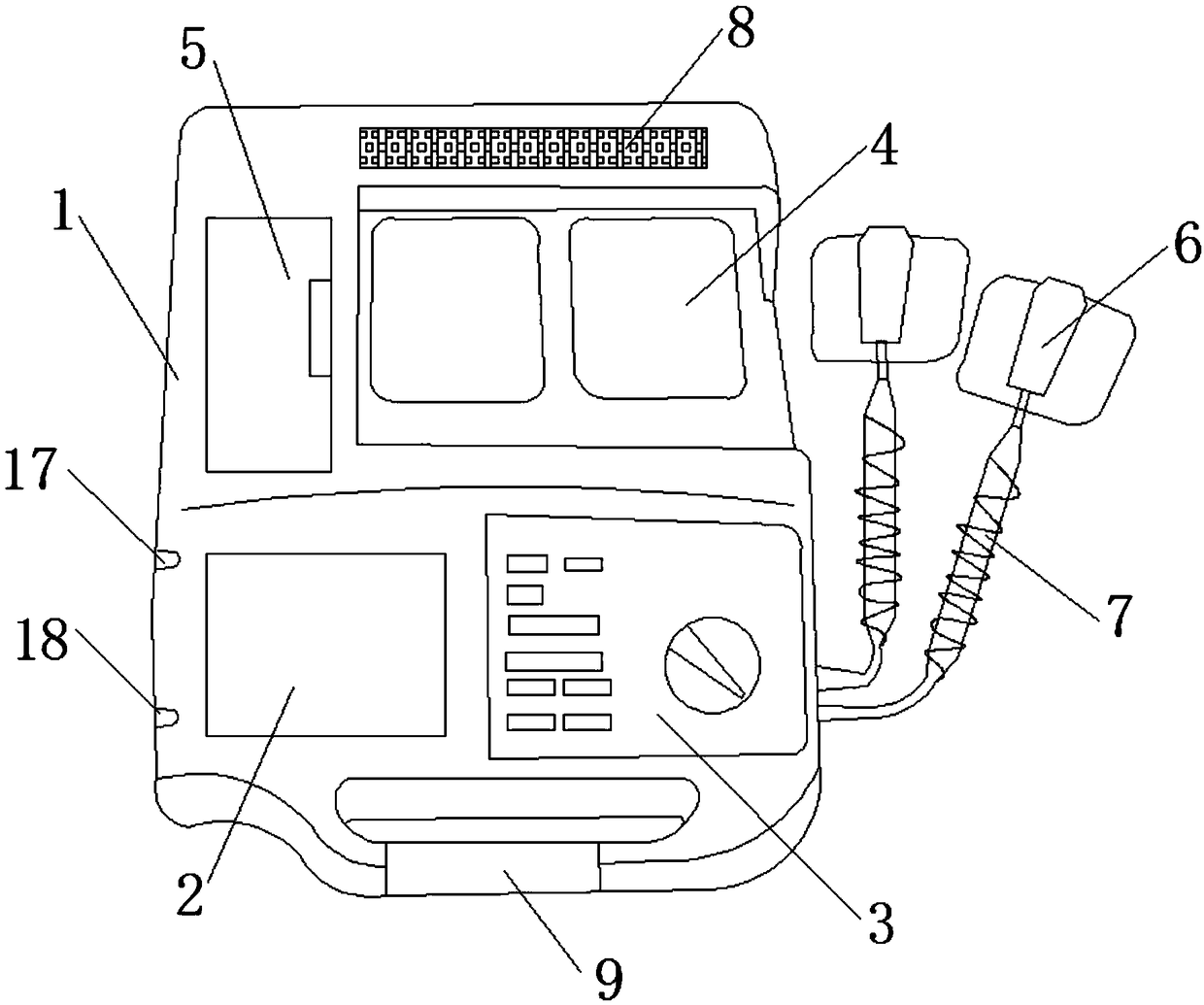 Remote alarm cardiac defibrillation monitor