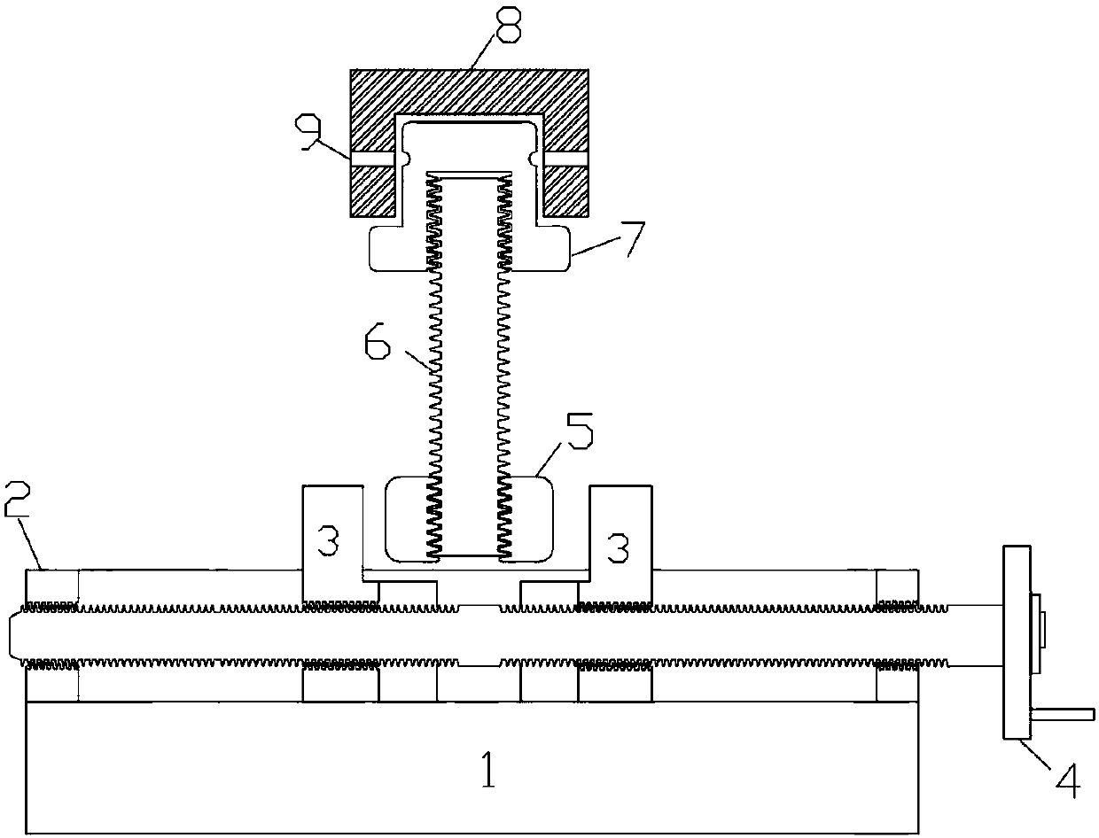 Load-holding test fixture for multiple specifications of nuts