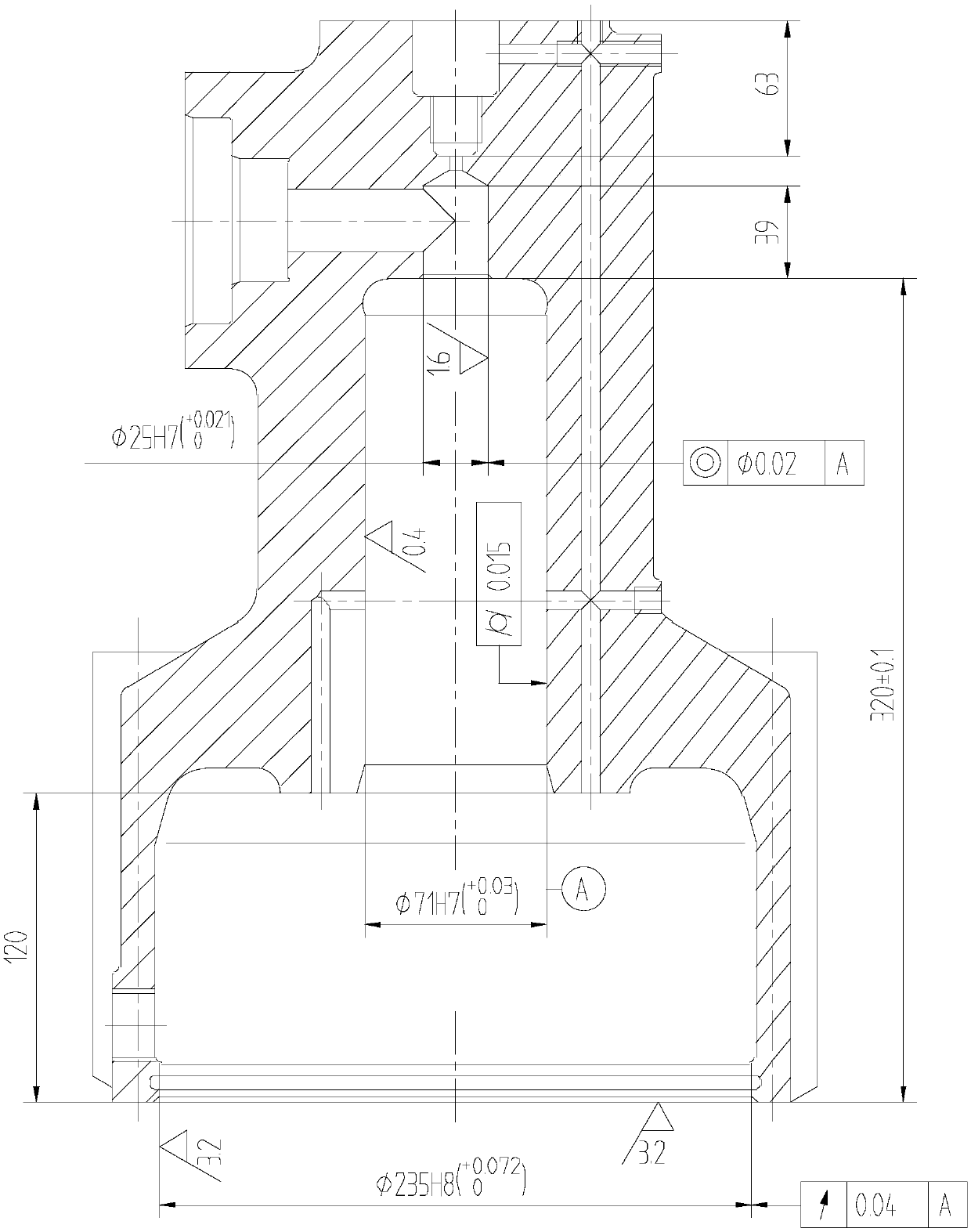 Precision machining method for blind holes of oil cylinder piston