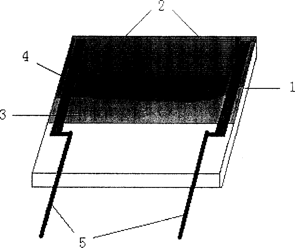 High molecular resistance type thin film humidity sensitive element with interpenetrating network structure and fabricating method thereof
