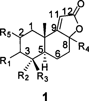 Polysubstituted decahydronaphthalene compound, synthesis method and uses thereof