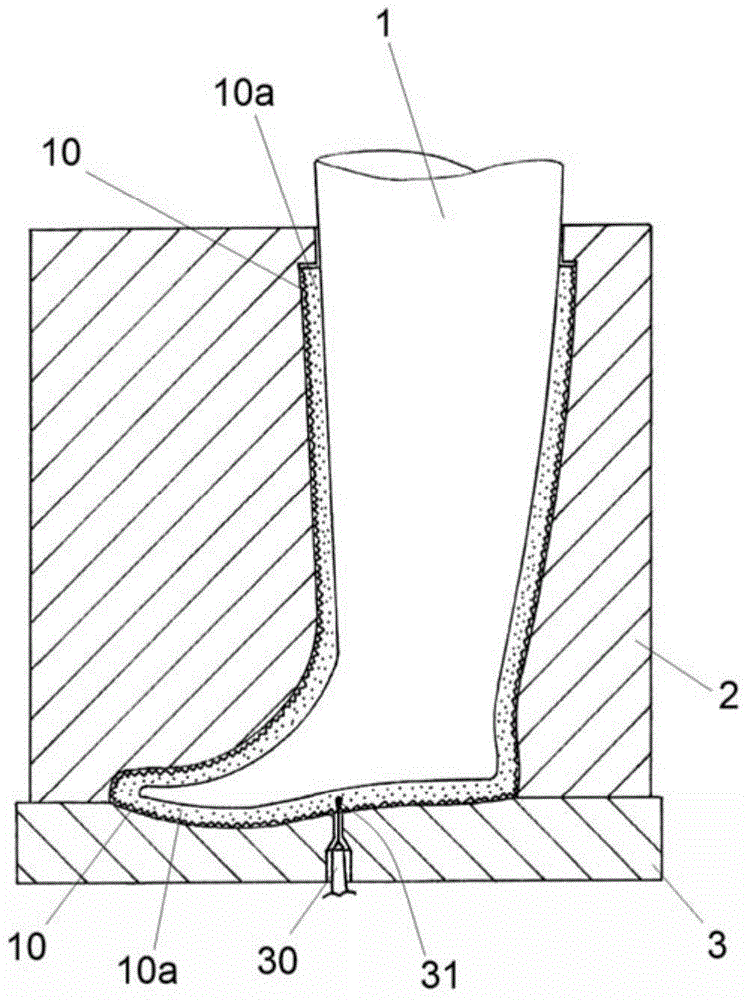 Manufacturing process of shoe with internally waterproofed fabric upper