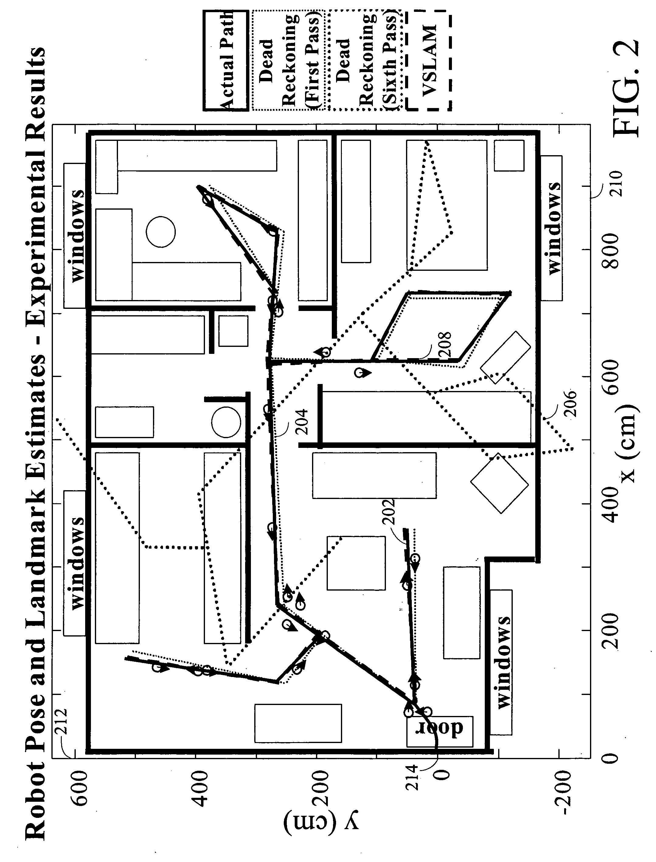 Systems and methods for incrementally updating a pose of a mobile device calculated by visual simultaneous localization and mapping techniques
