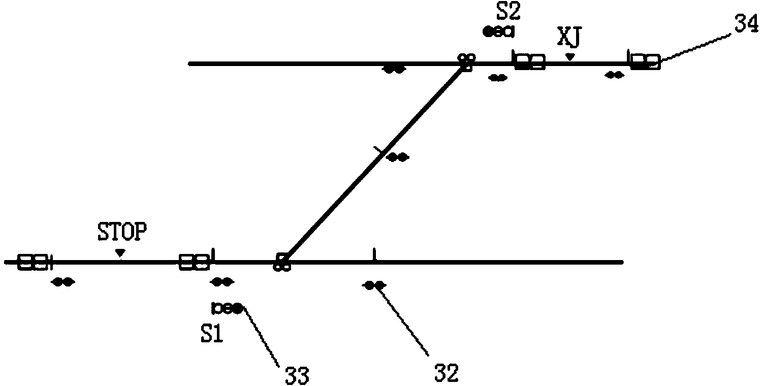 Main line bifurcation region interlocking protection method and system of tramcar