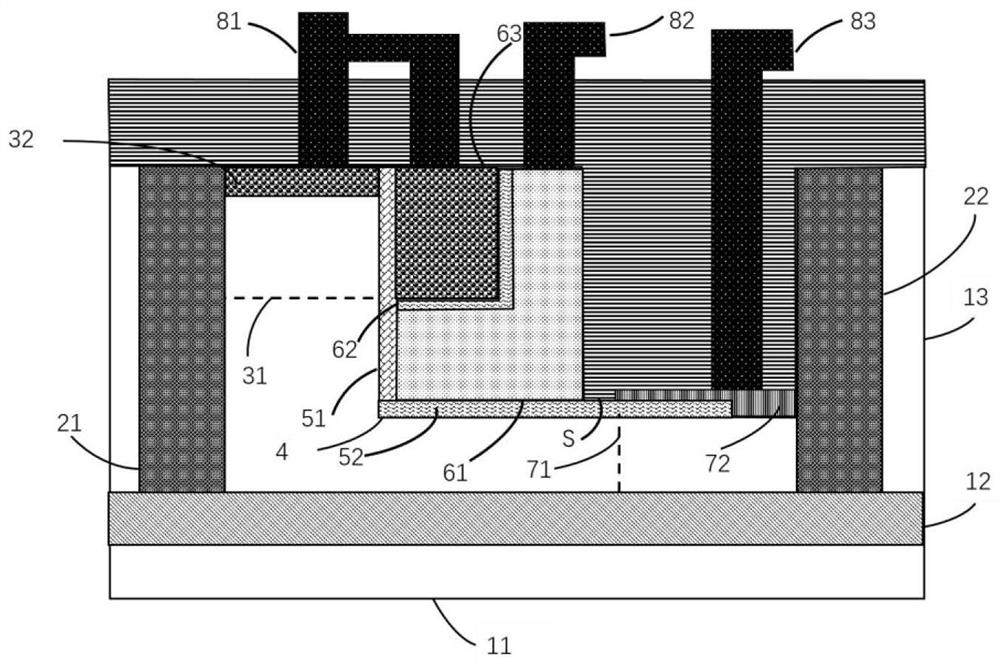 Doped-free l-shaped tunneling field-effect transistor and its preparation method