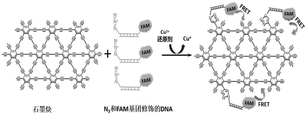 A detection method, kit and application of copper ions based on graphdiyne and click chemistry