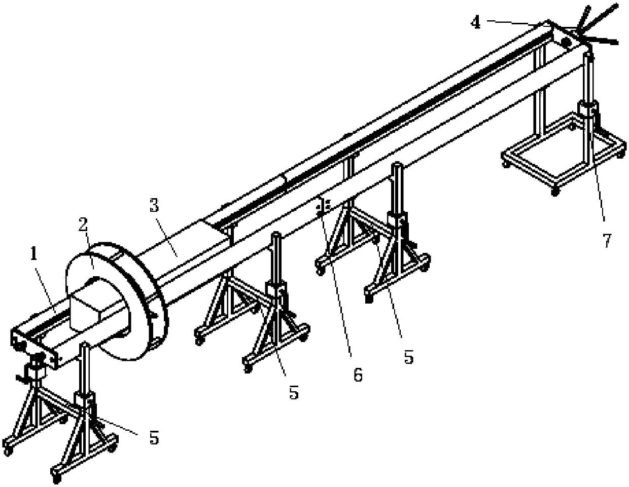 Lifting tool for horizontal steam generator heat transfer pipe eddy current detection device