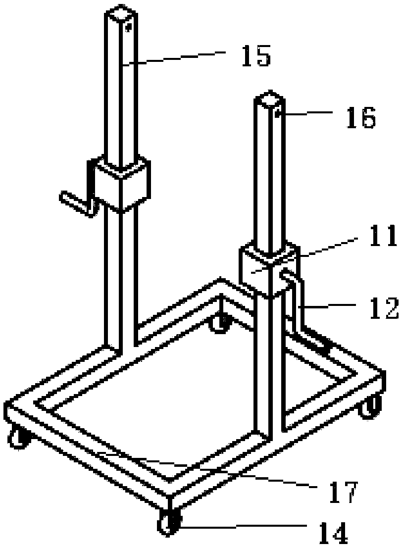 Lifting tool for horizontal steam generator heat transfer pipe eddy current detection device