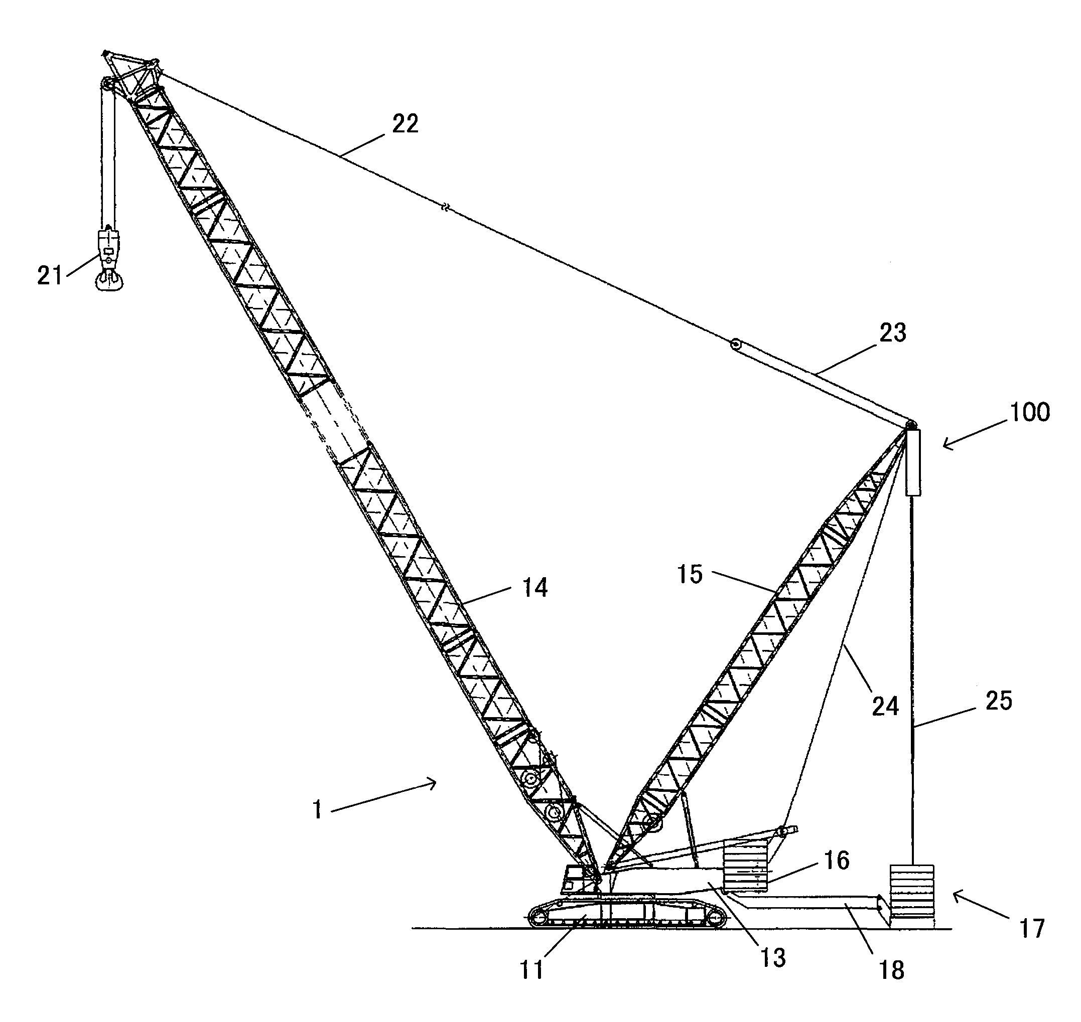 Counterweight Suspension Device and Mobile Crane