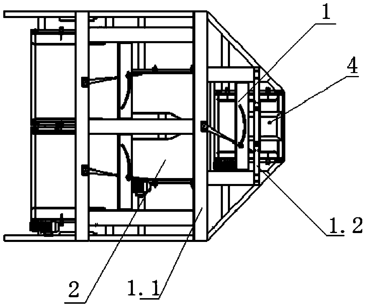Bagged material multi-channel parallel delivery method and bagged material multi-channel parallel delivery mechanism
