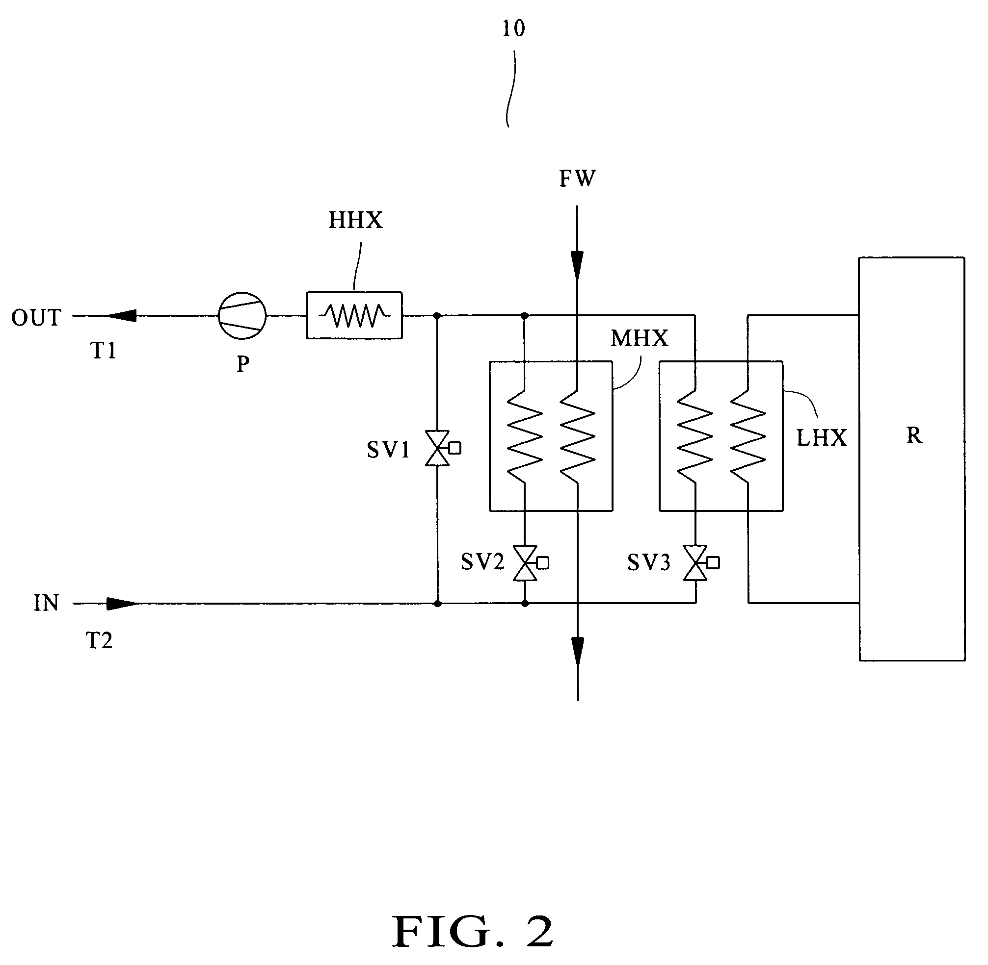 Constant temperature refrigeration system for extensive temperature range application and control method thereof