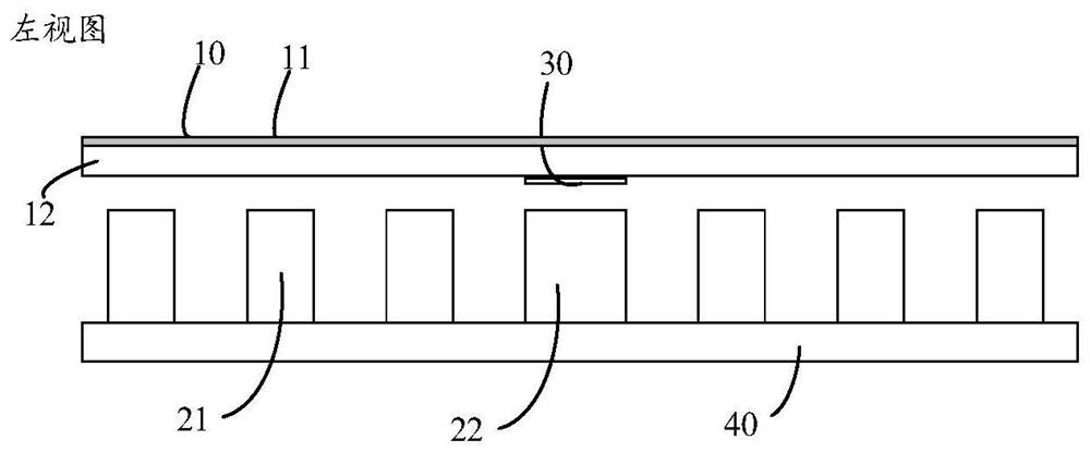 Gap waveguide antenna structure and electronic equipment