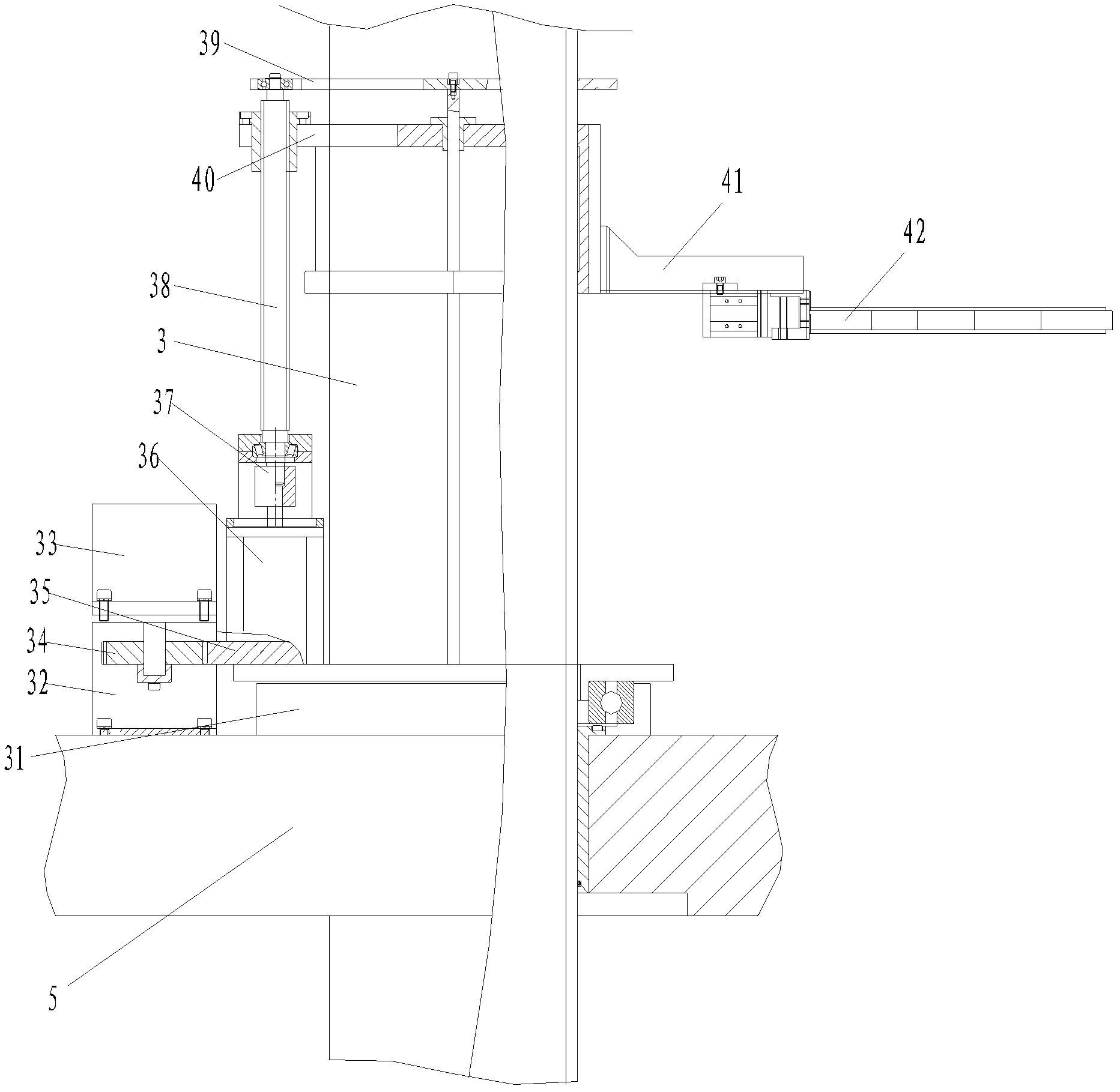 Multi-station hydraulic stretcher with transposition manipulator