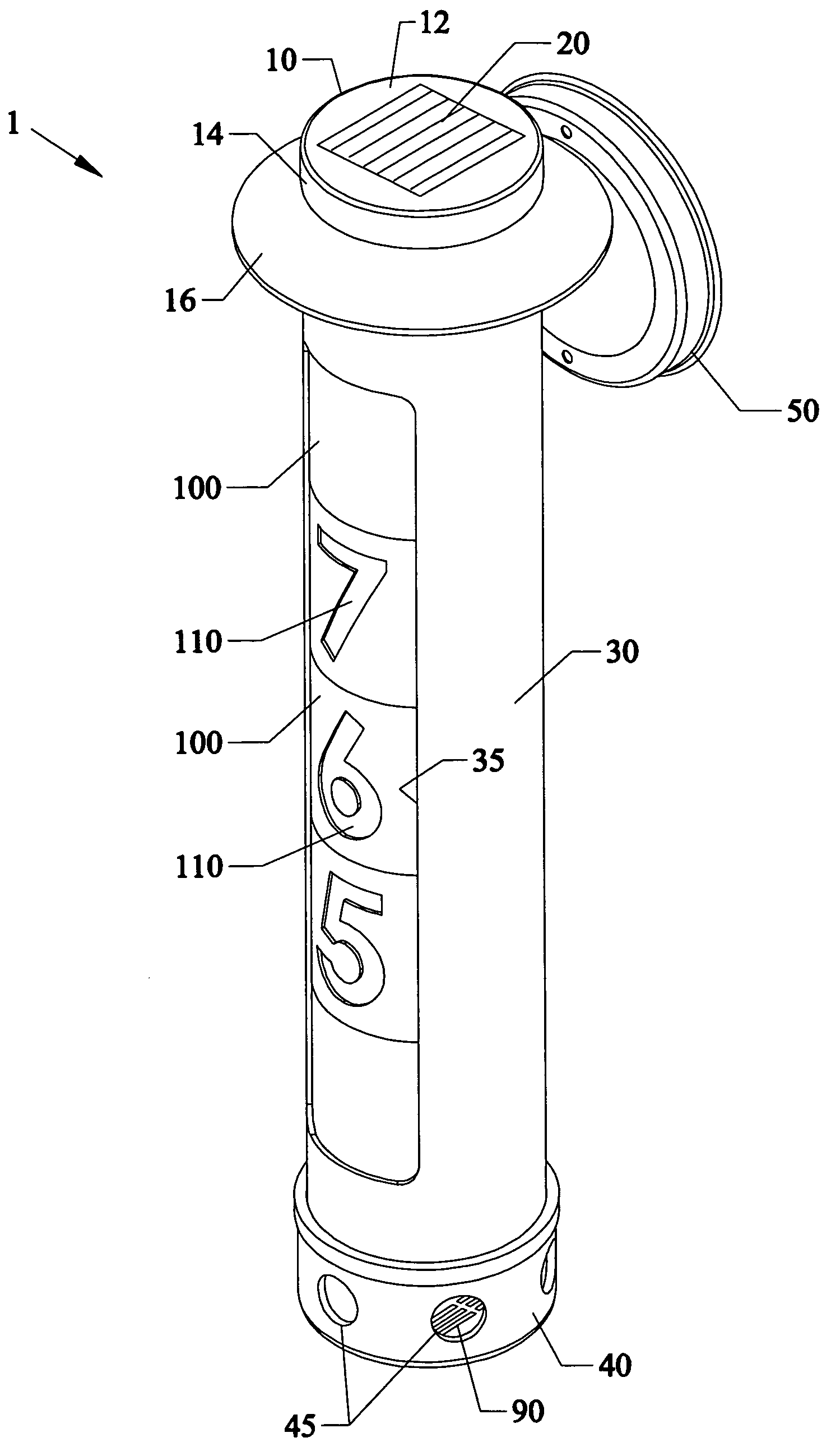 Exterior address porch light