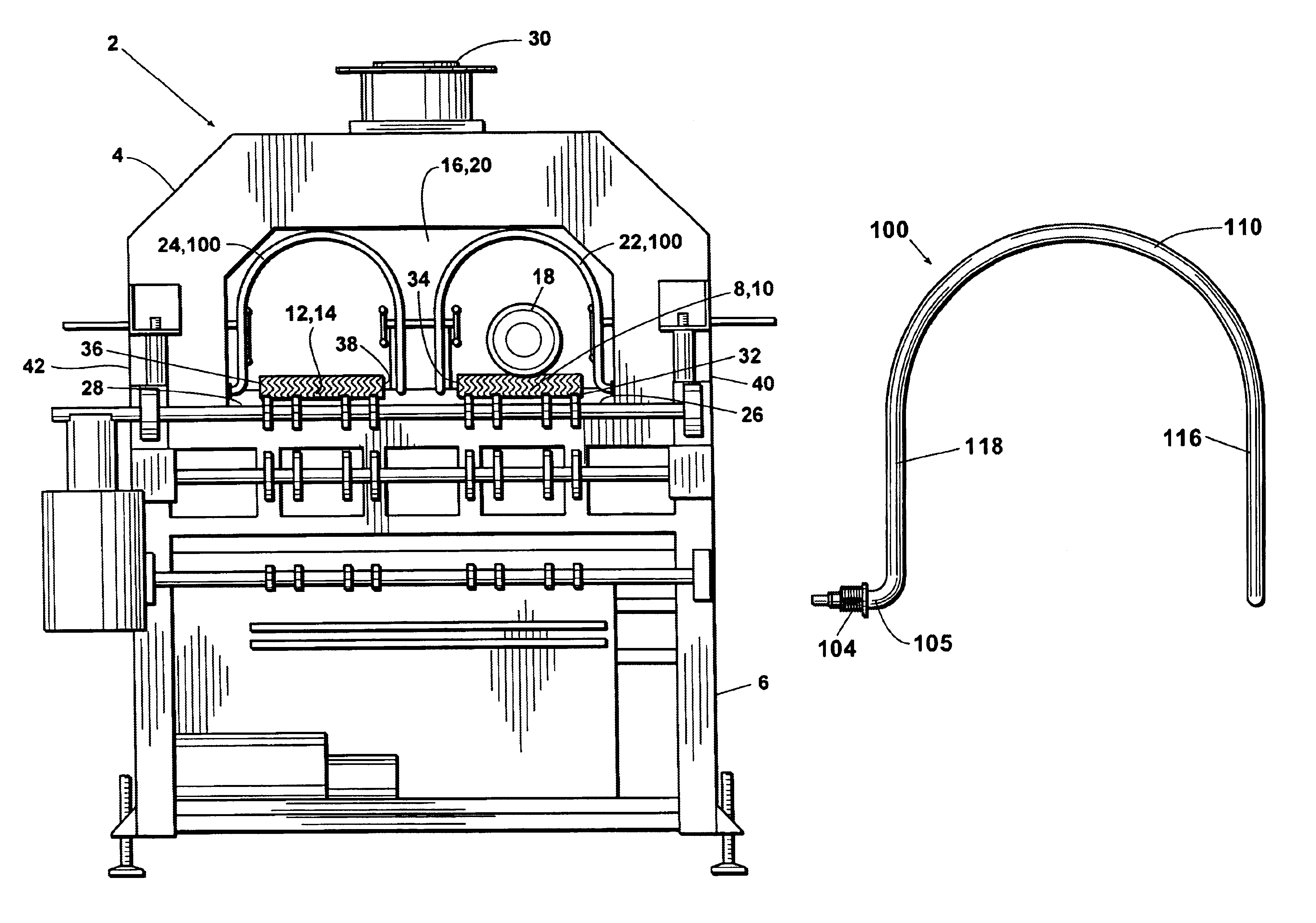 Infrared element and oven