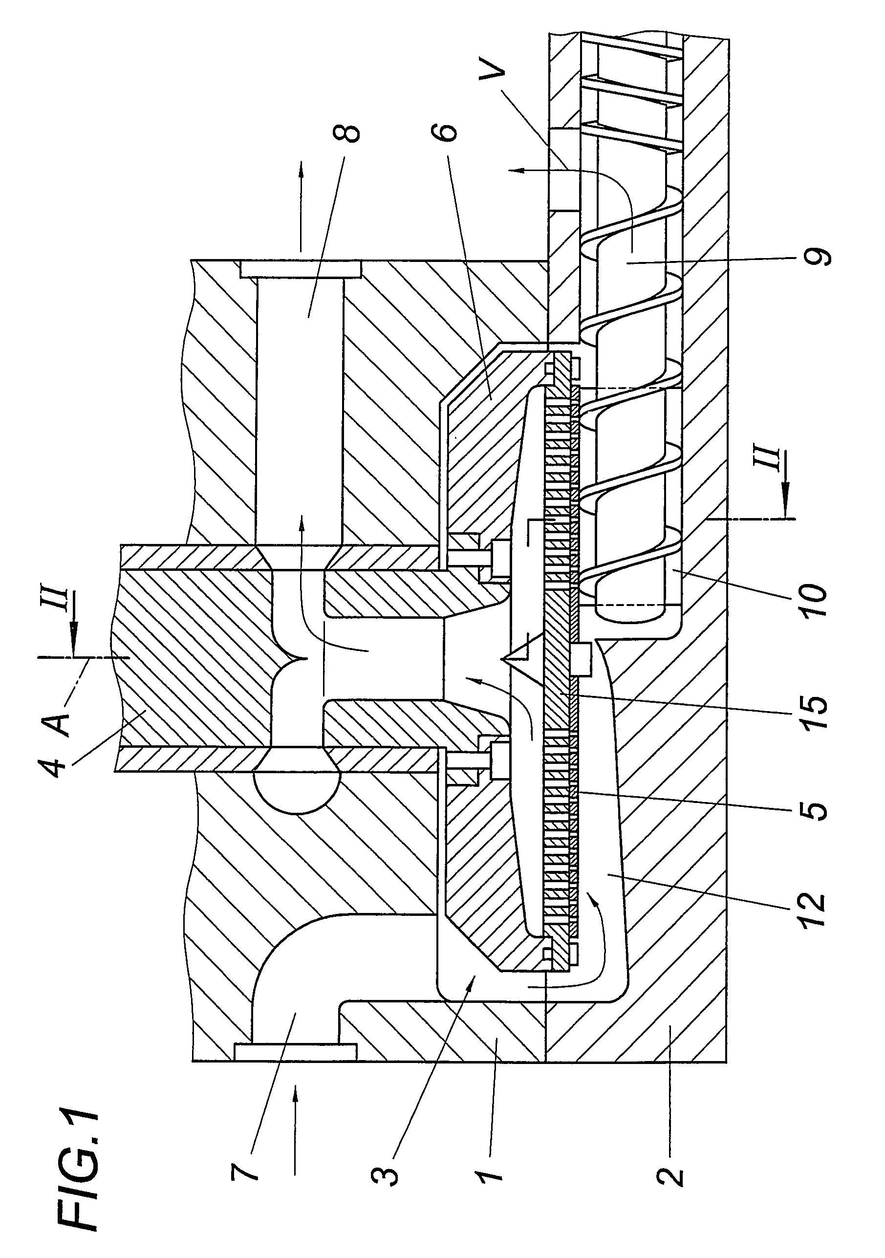 Apparatus for the continuous filtering of impurities from a flowable compound