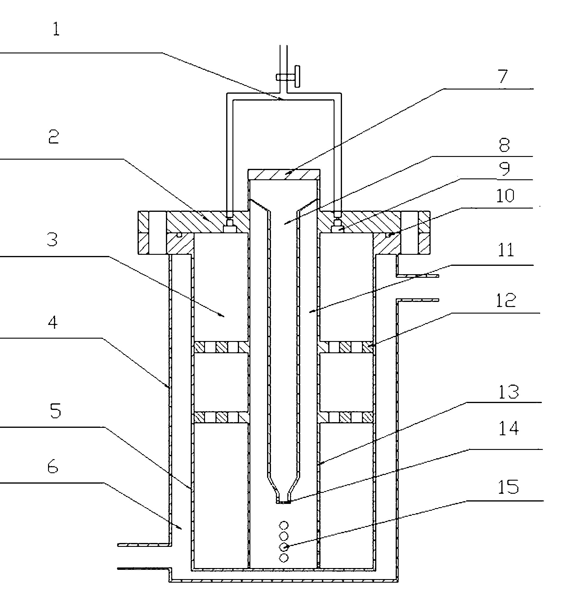 Hydrolysis hydrogen production device with internal integrated feeding tank and layered heat conduction and drying architecture