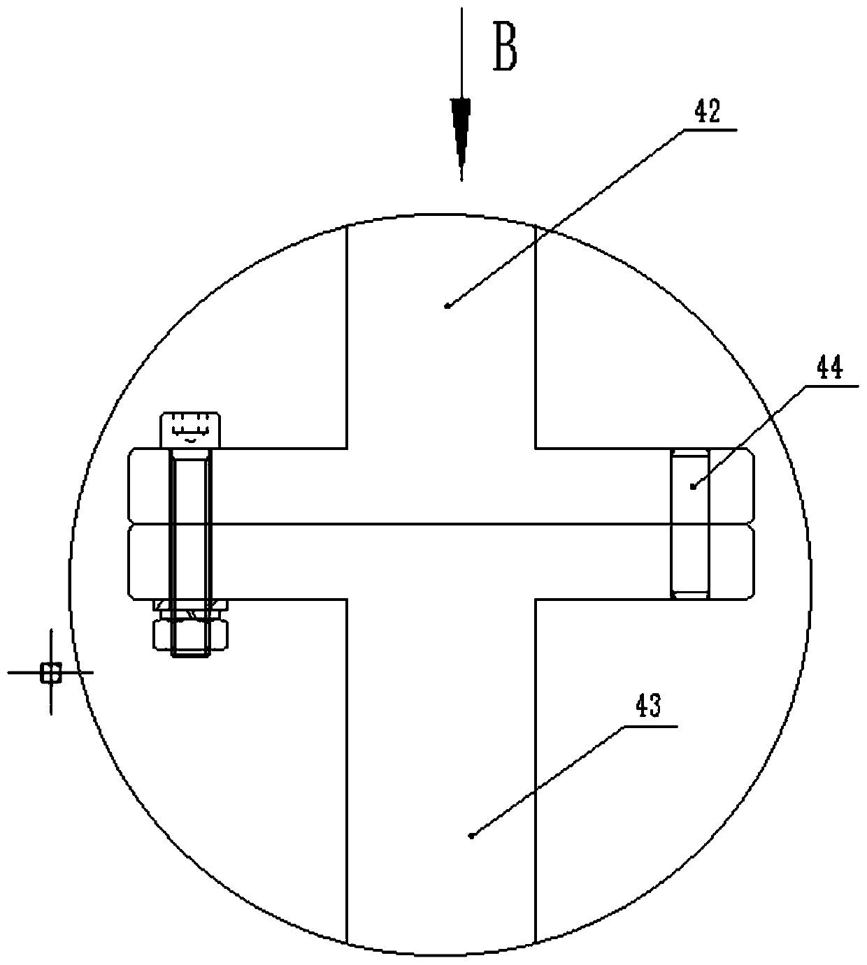 A creasing device for corrugated paper