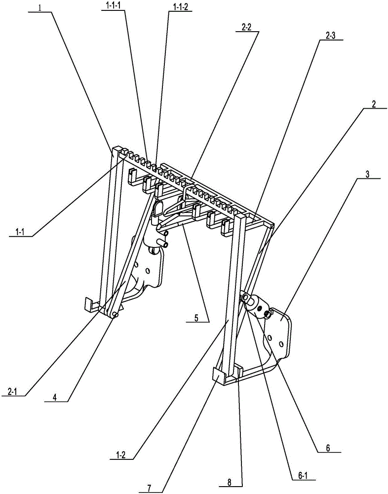 Garment showing stand based on cylinder pushing and pulling