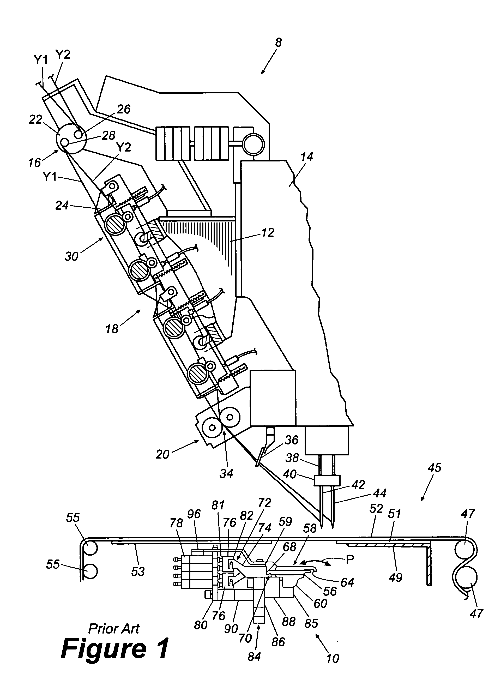 Gate assembly for tufting machine