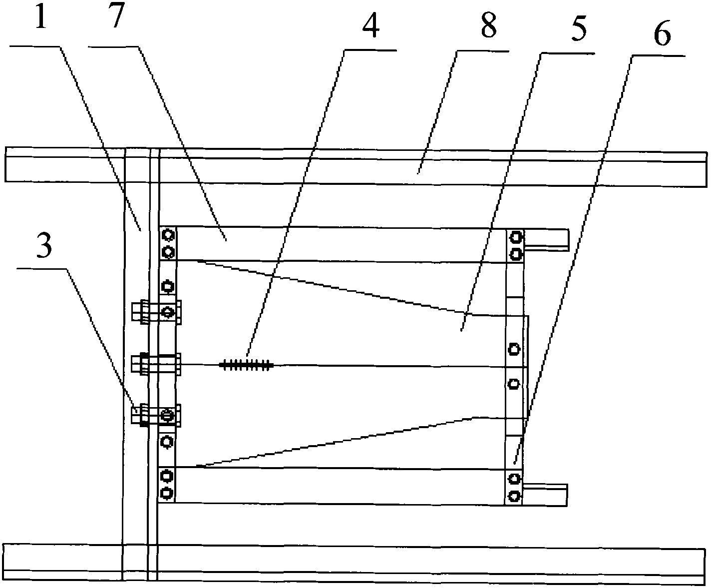 Differential strain type optical fiber Bragg raster-suspended belt scale