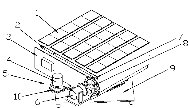 Roof solar double-shaft auto-tracking system