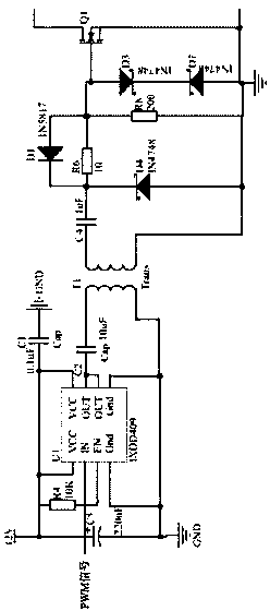 Asymmetric waveform pulse power supply