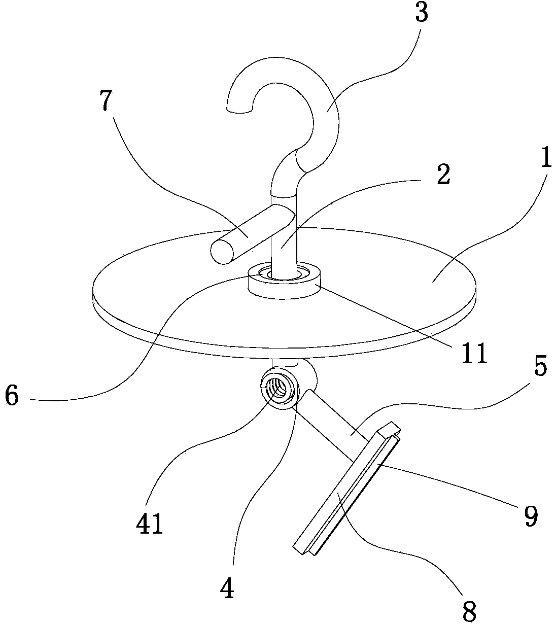Device for cleaning chemical agitator