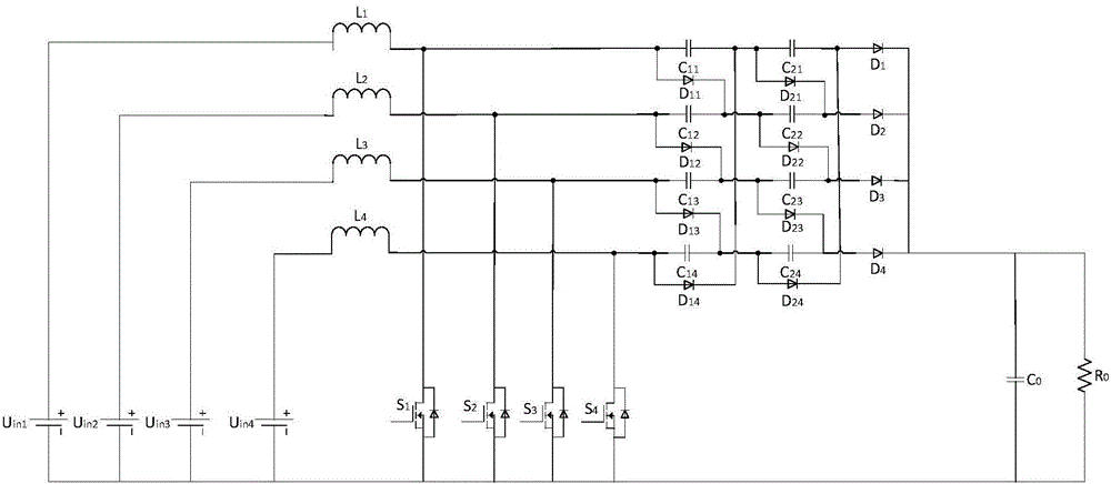 Multi-input high-boosting DC/DC (Direct Current/Direct Current) converter