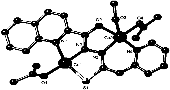 Quinoline thiosemicarbazone-copper pyridine complex and preparation method and application thereof