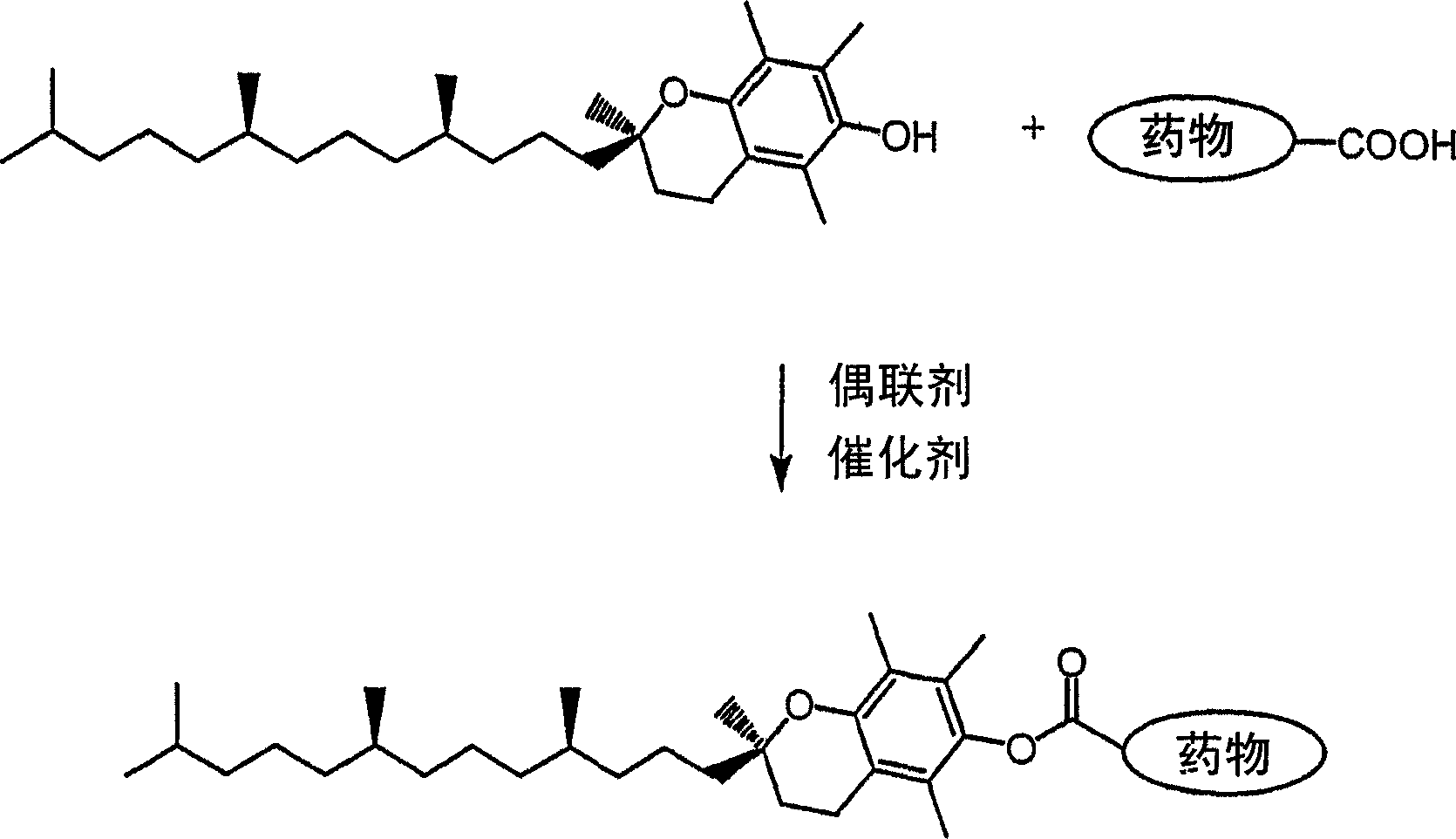 Tocopherol-modified therapeutic drug compounds