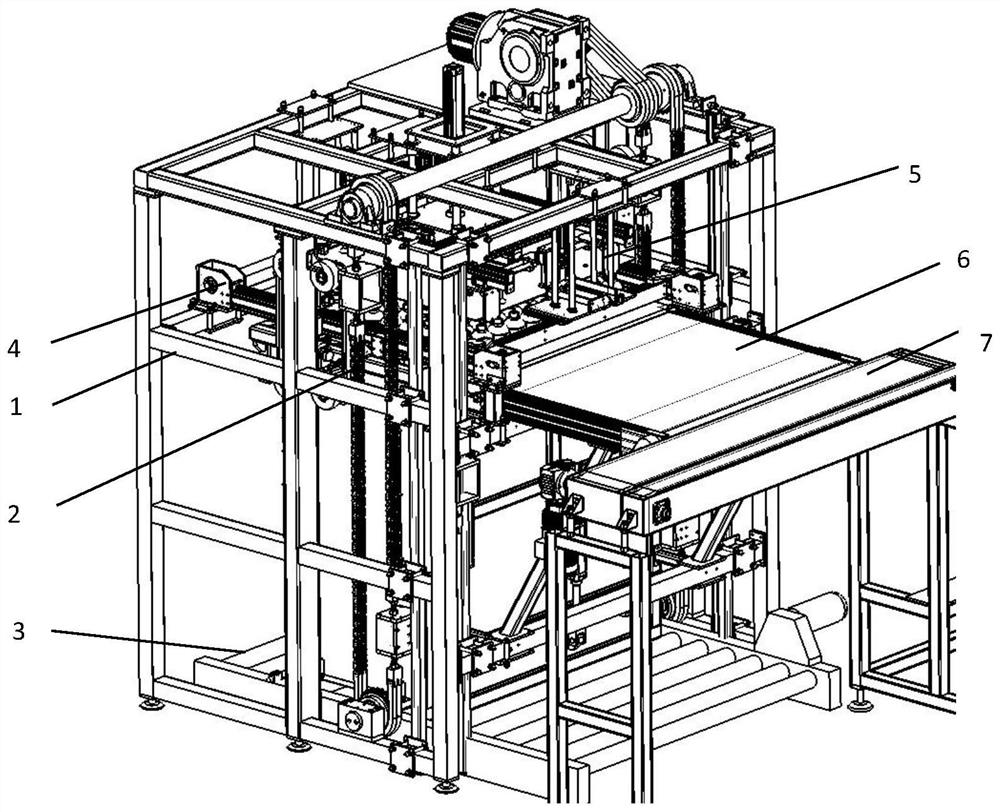 A wine bottle depalletizing device